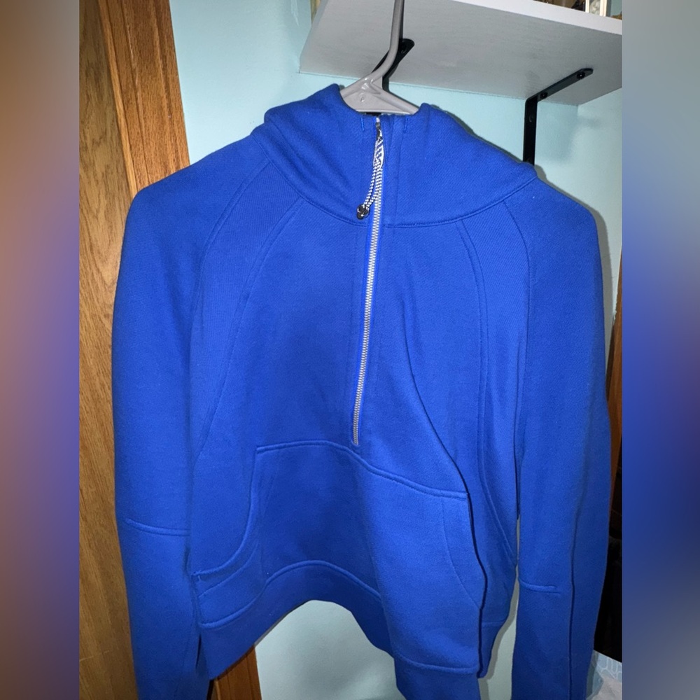 Royal Blue Half-Zip Pullover Hoodie